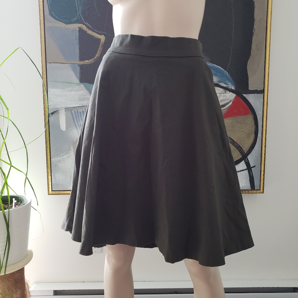 MAS Montreal | Khaki A-line Skirt with Pockets
